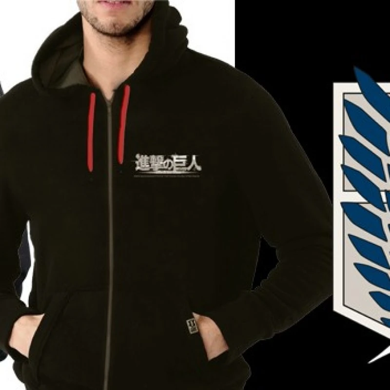 Attack On Titan - Veste Noir Bataillon D'exploration 4 Attack On Titan - Veste Noir Bataillon D'exploration – Image 2