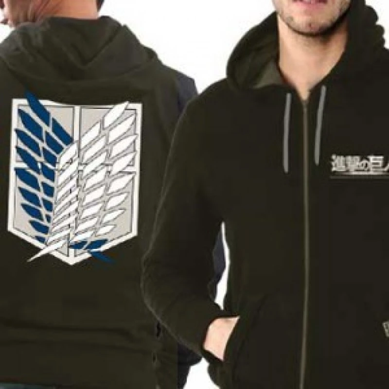 Attack On Titan - Veste Noir Bataillon D'exploration 5 Attack On Titan - Veste Noir Bataillon D'exploration – Image 3